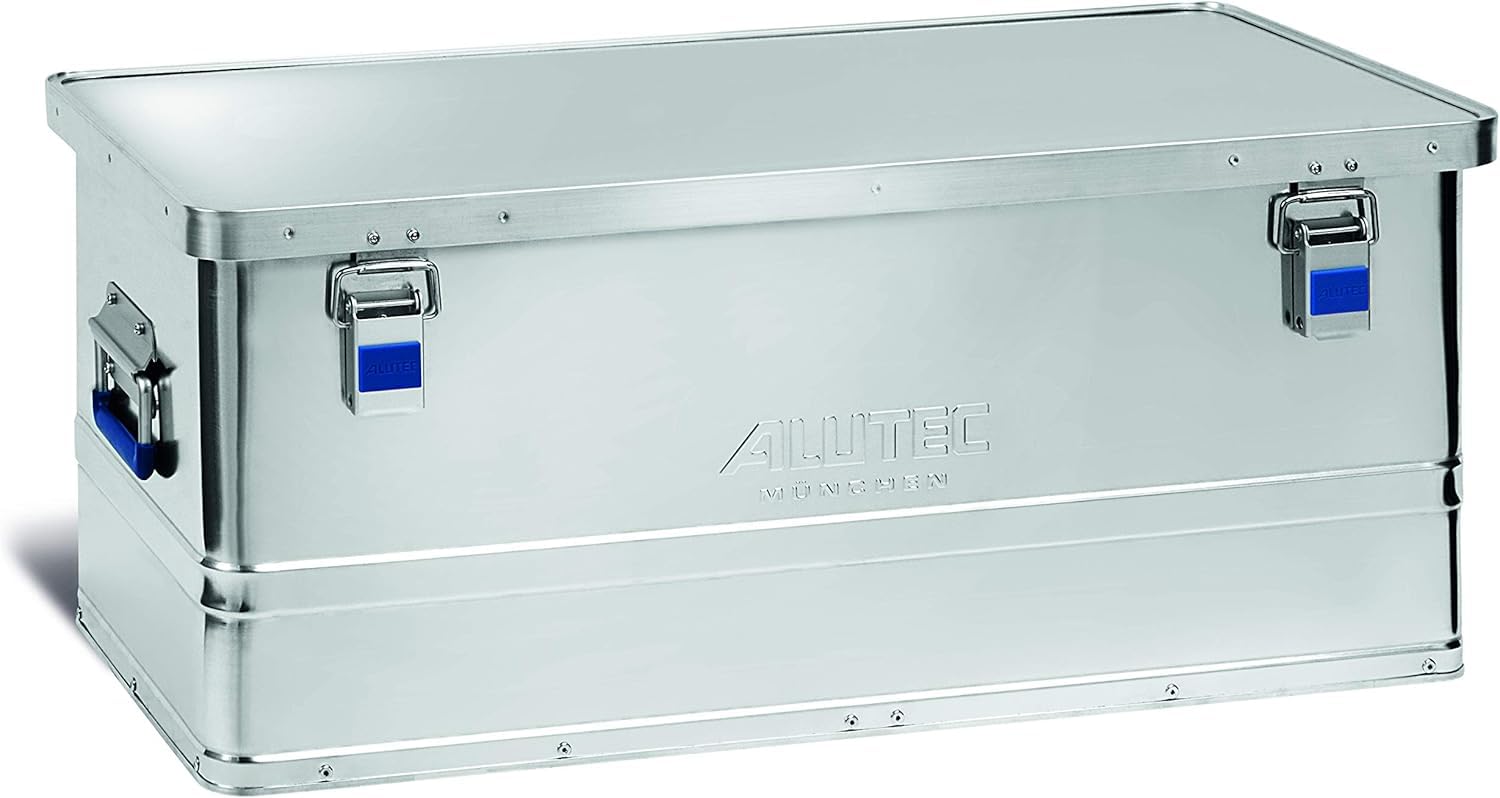 ALUTEC Aluminiumbox BASIC 80 für Werkzeuge und Gewerbe - stäubehaltig und spritzwasserbereit, 10080 l Inhalt